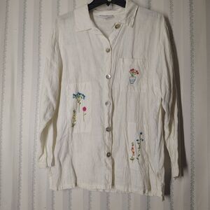 Hot Cotton White Linen Shirt